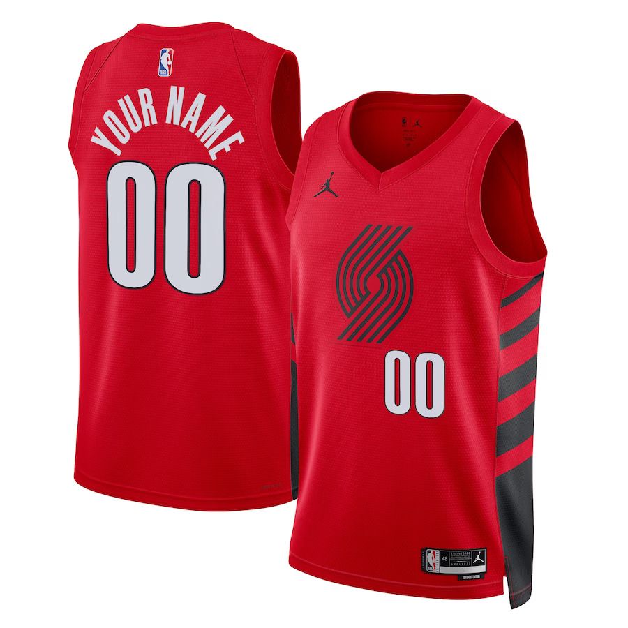 Men Portland Trail Blazers Jordan Brand Red 2022-23 Swingman Custom NBA Jersey->customized nba jersey->Custom Jersey